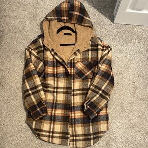 Women’s Plaid Hooded Jacket